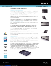 Sony VAIO VGN-TZ295N Specifications