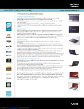 Sony VAIO VGN-Z590 Specifications