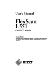 Eizo FLEXSCAN L551 - User Manual