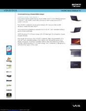Sony VAIO VGN-Z610YB Specifications
