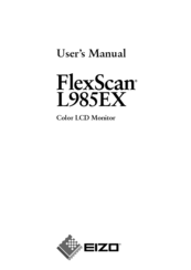 Eizo FlexScan L985EX User Manual