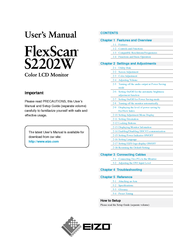 Eizo FlexScan S2202W User Manual