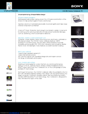 Sony VGNZ790DDB - VAIO Z Series Specifications