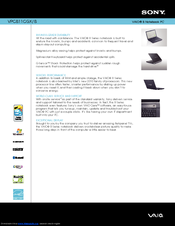 Sony VAIO VPCB11CGX/B Specifications