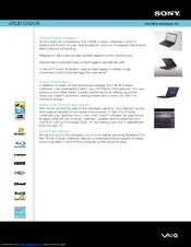 Sony VPCB11DGX Specifications