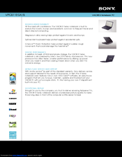 Sony VAIO VPCB11EGX/B Specifications