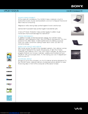 Sony VAIO VPCB11GGX/B Specifications