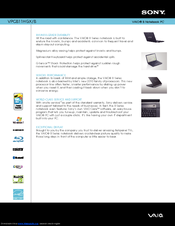 Sony VPCB11HGX Specifications