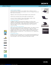 Sony VAIO VPCB11PGX/B Specifications