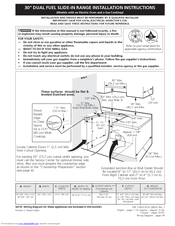 Electrolux EW30DS75KS Installation Instructions Manual