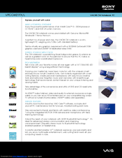 Sony VAIO VPCCW21FX/L Specifications