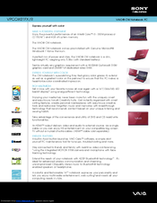 Sony VAIO VPCCW21FX/R Specifications