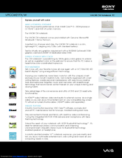 Sony VAIO VPCCW21FX/W Specifications