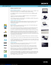 Sony VAIO VPCCW27FX/B Specifications
