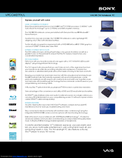 Sony VAIO VPCCW27FX/L Specifications