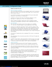 Sony VAIO VPCCW290X Specifications