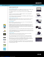 Sony VAIO VPCCW2EGX/B Specifications