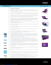 Sony VPCEA36FM/V Specifications