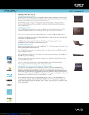 Sony VPCEA36FX/T Specifications