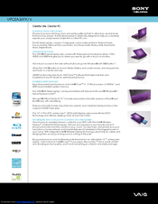 Sony VPCEA36FX/V Specifications
