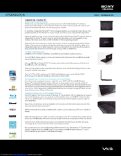 Sony VPCEA3CFX/B Specifications