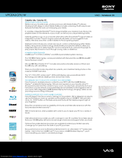 Sony VPCEA3CFX/W Specifications