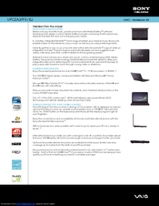 Sony VAIO VPCEA3FFX Specifications
