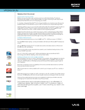 Sony VPCEA3LGX Specifications