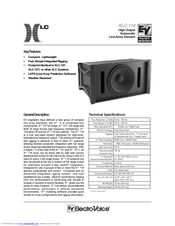Electro-Voice Xlc Series Xlc-118 Specifications