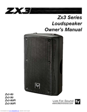 Electro-Voice ZX Series Zx3-60PI Owner's Manual