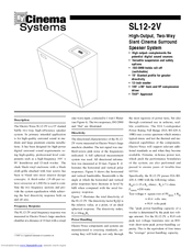 Electro-Voice SL12-2V Specifications