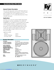 Electro-Voice FRI-152/64 Specification Sheet