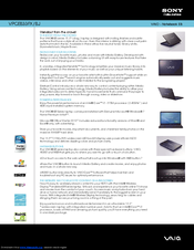 Sony VAIO VPCEB33FX/BJ Specifications