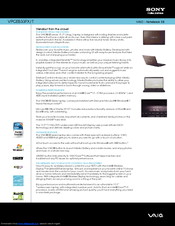 Sony VAIO VPCEB33FX/T Specifications