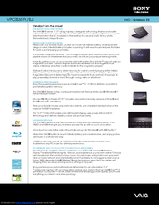 Sony VAIO VPCEB35FX/BJ Specifications