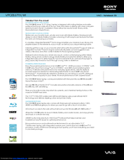 Sony VAIO VPCEB37FX/WI Specifications