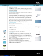 Sony VAIO VPCEB3AFX/WI Specifications