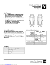 Electro-Voice PWS-4 Technical Specifications
