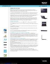 Sony VAIO VPCEB3FGX/BJ Specifications