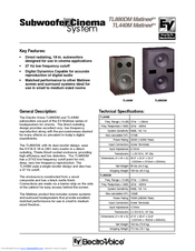 Electro-Voice TL440M Matinee Technical Specifications