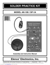 Elenco Electronics AK-100/SP-1A Assembly And Instruction Manual
