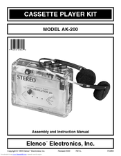 Elenco Electronics AK-200 Assembly And Instruction Manual