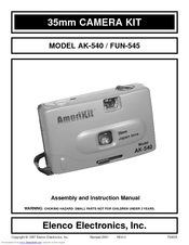 Elenco Electronics AK-540 Assembly And Instruction Manual