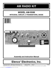 Elenco Electronics AM-550K Assembly And Instruction Manual