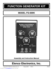 Elenco Electronics FG-600K Assembly And Instruction Manual