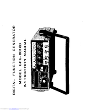 Elenco Electronics GFG-8016D Instruction Manual