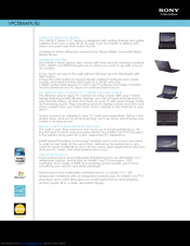 Sony VAIO VPCEB4AFX Specifications