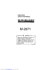 Elenco Electronics M-2671 Operator's Instruction Manual