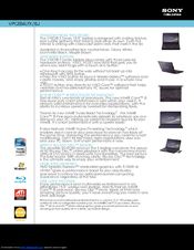 Sony VPCEB4LFX Specifications
