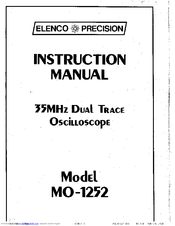 Elenco Electronics MO-1252 Instruction Manual